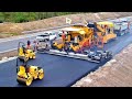 Amazing Modern Bridge Construction Technology Incredible Fastest Asphalt Paving Equipment Machine