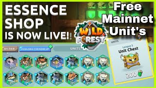 Wild Forest Free Mainnet Unit's | How To Get Free Mainnet Heroes | Essence Shop live| Dk4 Gaming |