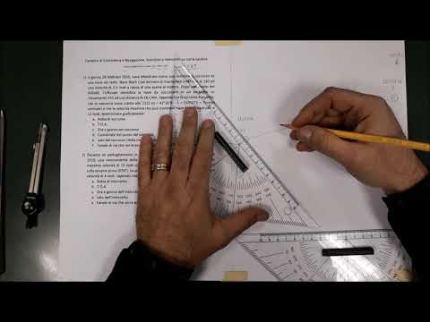 ESERCIZIO DI NAVIGAZIONE - CNM006 - Cinematica Navale - Manovra di soccorso su carta nautica - 60min