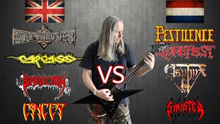 Download lagu British Death Metal VS Dutch Death Metal (Old School Death Metal Guitar Riffs Battle) mp3