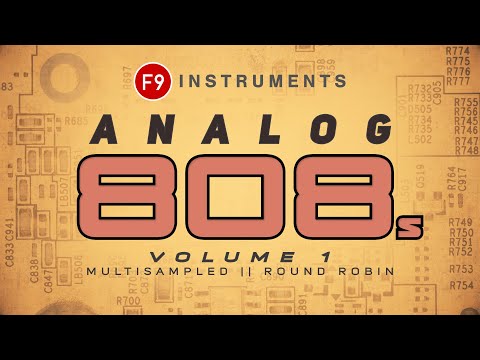 F9 Analog 808s ( Multisampled ) for Logic Pro, Ableton, Kontakt, Cubase Halion Sonic SE, MPC V2.11
