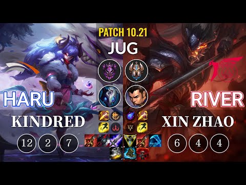 HLE Haru Kindred vs TLN River Xin Zhao Jungle - KR Patch 10.21