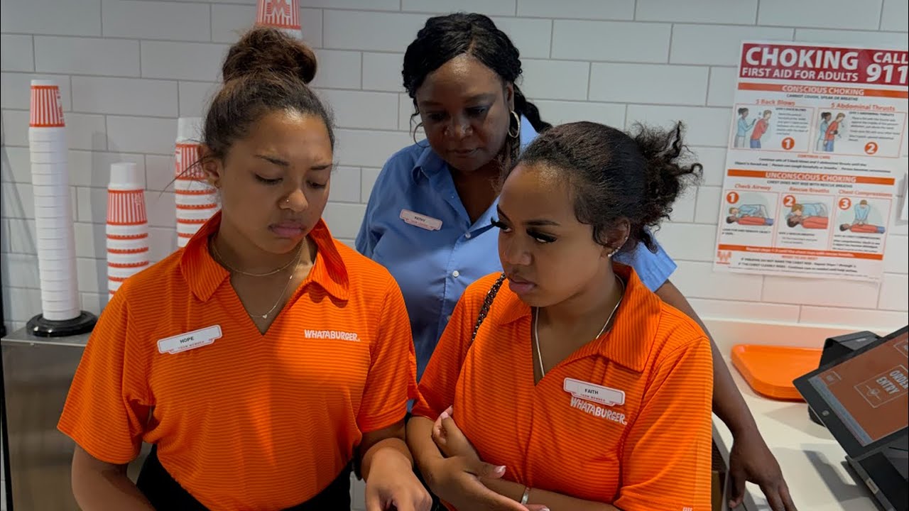 Training! Hope & Faith go through training at their new job! Come get a burger! 