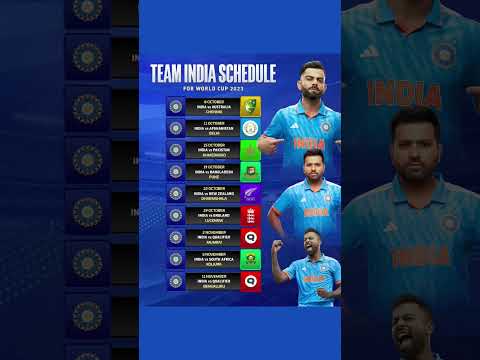 Team India schedule for ODI World Cup 2023