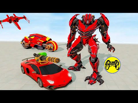 Dino Robot Flying Car Transforming Game 21: Robot Multiple Transform - Android Gameplay