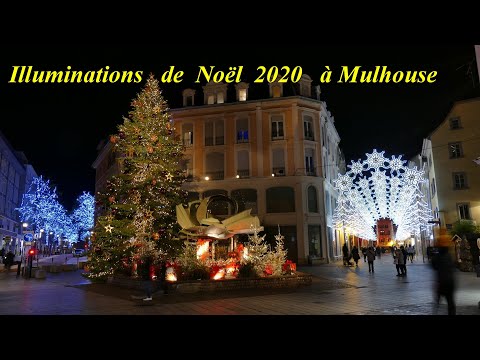 Illuminations de Noël 2020 à Mulhouse.