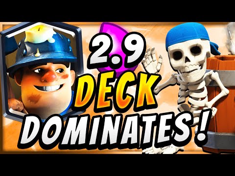 2.9 ELIXIR! ALL PROS LOVE THIS MINER CYCLE DECK! — Clash Royale