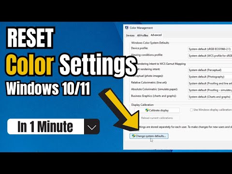 How to Reset Color Settings in Windows 11/10 (2024)