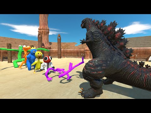Shin Godzilla Fight All Rainbow Friends - Animal Revolt Battle Simulator