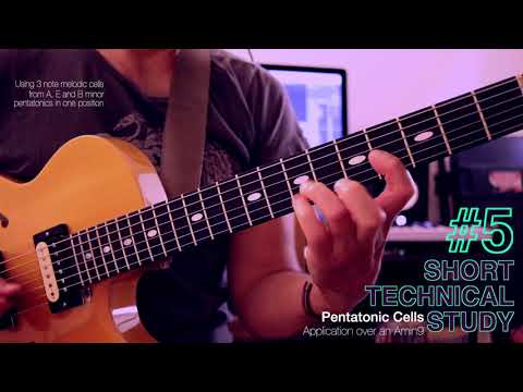 Short Technical Study #5 (Pentatonic Cells) - minor chord application