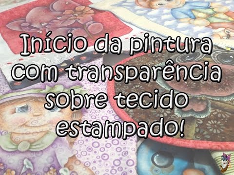 Ínicio da pintura com transparência sobre tecido estampada | Sil Cortegozo