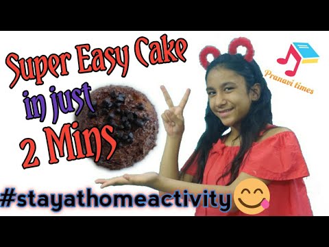 2 Min Super Easy Eggless Chocolate Cake | अब और क्या करें? | Stay Home Series | Pranavi Times