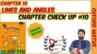 class 7 chapter check up 10 | ch-10 lines and angles | Oxford math solution | Brahmdev Sharma