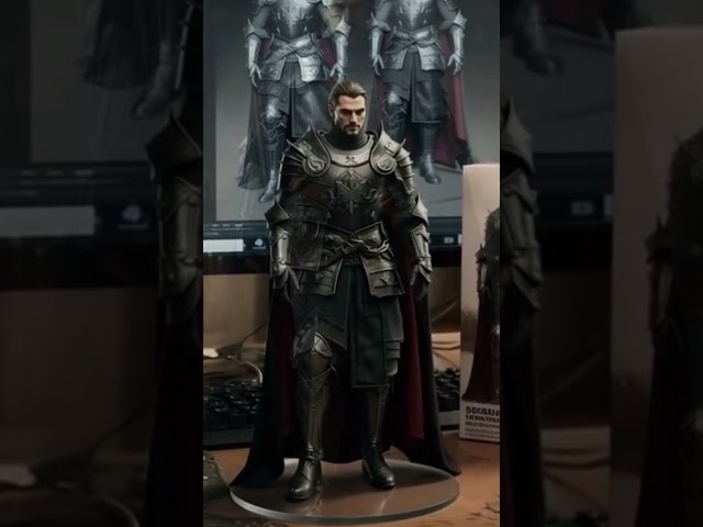 Vídeo relacionado con Foto realista de caballero de caballero de mujer guerrera medieval Camiseta