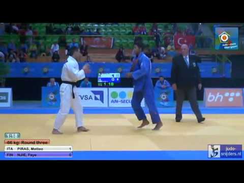 Judo 2013 European Championships Juniors Sarajevo: Piras (ITA) - Njie (FIN) [-66kg]