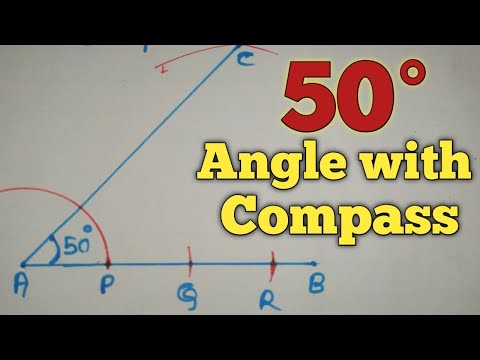 How to construct 50 degree angle with compass