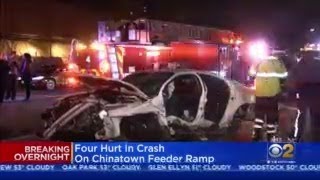 Four Injured In Crash On Chinatown Feeder Ramp