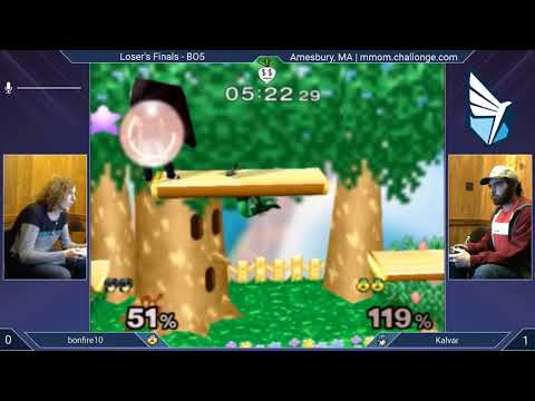MMOM Bi-Monthly 15 SSBM - bonfire10 (Sheik) vs. Kalvar (Marth) - Melee LF