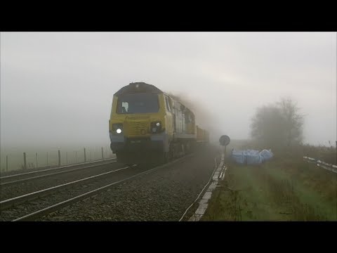(HD) 6Y46 and 6Y47 70005 and 70010 with Clag, Thrash and Tones @ Moreton - On - Lugg 10/11/2012