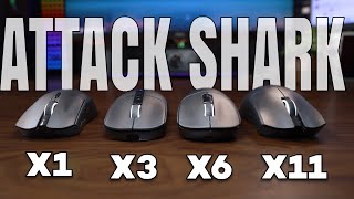 19 DIFFERENCES between Attack Shark Mouse - X1 | X3 | X6 | X11