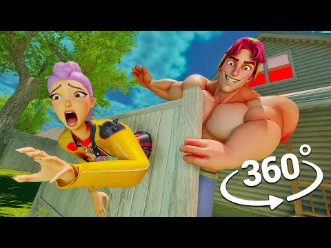 360° Rumi Stuck in the Wall..😱 | Can She Escape? | VR 8K