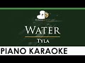 Tyla - Water - LOWER Key (Piano Karaoke Instrumental)
