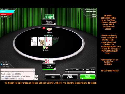 Al Spath Poker (Coaching) Lessons: Micro Limits – Winning Strategies Lesson (#87)