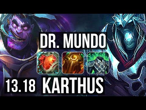 DR. MUNDO vs KARTHUS (JNG) | 1.2M mastery, 600+ games, 11/4/13, Dominating | NA Master | 13.18