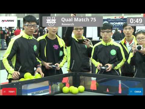 VEX Worlds 2016 - VEX U - Research - Qual 75 (TSM1) 104 vs 159 (CMAA)