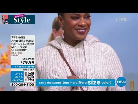 Anuschka Hand Painted Leather Mini Travel Crossbody