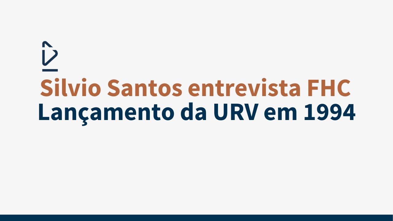 Silvio Santos entrevista FHC - Lançamento da URV em 1994