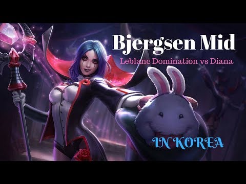 Bjergsen Leblanc vs Diana Mid DOMINATES Competition in Korean Bootcamp