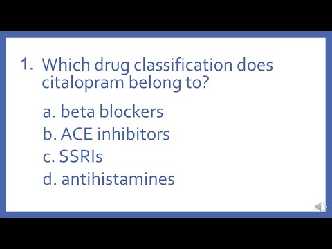 PTCB PTCE Practice Test Question 1 - Drug Classification (Pharmacy Tech Certification Exam)