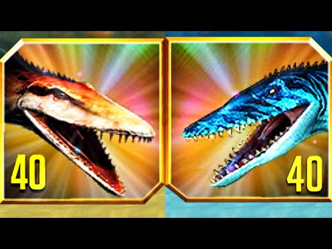 MOSASAURUS GEN 2 VS MOSASAURUS GEN 1 🌍 Jurassic World The Game (New Legendary Max Lvl 40 Aquatic)