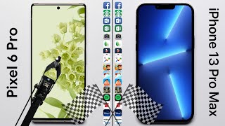 Google Pixel 6 Pro vs Apple iPhone 13 Pro Max Speed Test