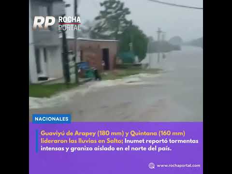 Lluvias torrenciales en Salto causa inundaciones y deja localidades aisladas.