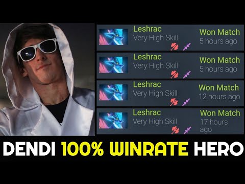 DENDI keep spamming Leshrac — 100% Winrate in 3 Days 7.27 Dota 2