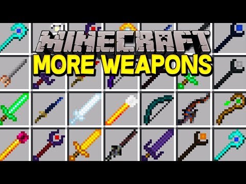 MooseMods - Minecraft MORE WEAPONS MOD! | NEW WEAPONS WITH SPECIAL POWERS, SWORDS, & MORE! | Modded Mini-Game