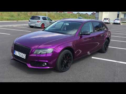 TRANSFORMAREA UNUI AUDI A4 B8 BREAK - WRAP COLOR PASSIONATE PURPLE TECK #DTSCARWRAP