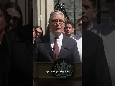 ‘I go with a smile’ says outgoing UK PM Keir Starmer in final speech