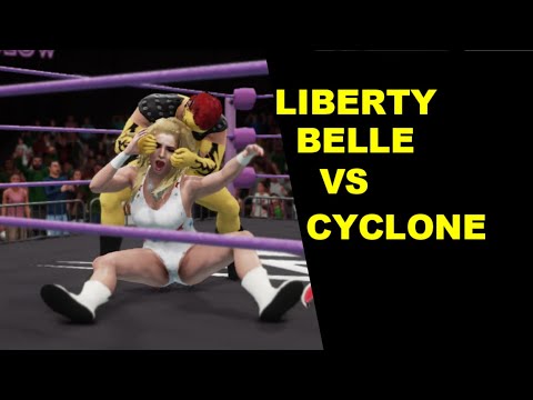GLOW 1985 Liberty Belle vs Cyclone - Extreme Rules Mixed Match