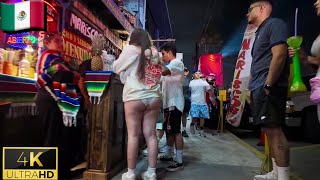 🌙 Rosarito Afterdark 4K | Walking the Wild Nightlife of Baja California 🇲🇽