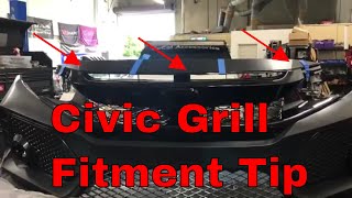 2016-2018 Honda Civic Grill Fitment Tip for OEM or aftermarket