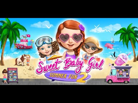 PLAYING SWEET BABY GIRL SUMMER FUN 2 MOBILE GAME | CLEANING DRESS UP HAIRSTYLE PAINTING