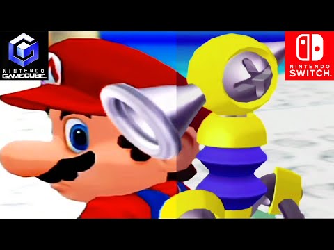 Super Mario Sunshine 3D All-Stars - Nintendo Switch vs GameCube Comparison - FLUDD Explanation Intro