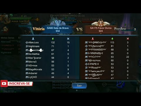 Guerra Inter-Servidor Final - SA66 VS SA175 - Goddess Primal Chaos (04/07/2019)