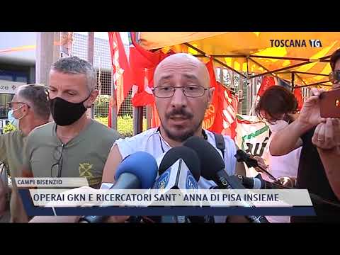 2021-12-05 CAMPI BISENZIO - OPERAI GKN E RICERCATORI SANT'ANNA DI PISA INSIEME