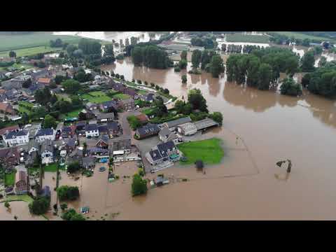 Vlodrop hoogwater Roer 16-7-2021 21:30uur