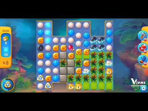 Fishdom. 9038 level no boosters and diamonds. 23 moves