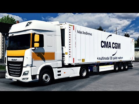 DAF XF / / REEFER CONTAINER HC / Zürich ➡️ Strasbourg / Schmitz Cargobull / ETS2